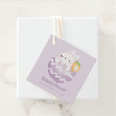 Frohe Ostern! Niedlicher Osterhase im Osterneier Geschenkanhänger (Beispiel)