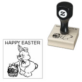 Frohe Ostern oder Ihr Text Niedlich Osterhase Gummistempel (Stempel)