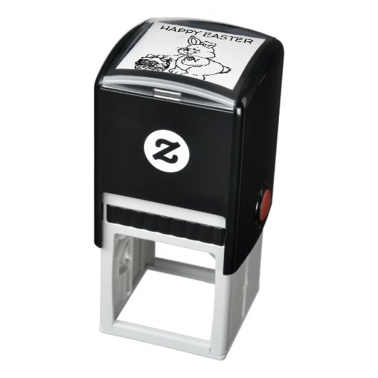 Frohe Ostern oder Ihr Text Niedlich Osterhase Permastempel (Produkt)