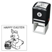 Frohe Ostern oder Ihr Text Niedlich Osterhase Permastempel (Beispiel)