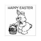 Frohe Ostern oder Ihr Text Niedlich Osterhase Permastempel (Design)