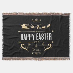 Frohe Ostern. Oh, warte... - Santa und Hase-Schlit Decke