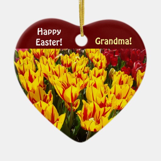 Frohe Ostern! Oma Ornamente Tulips Blume (Vorne)