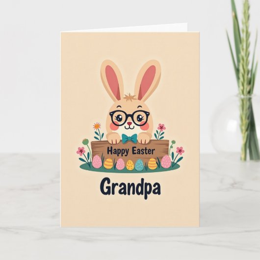 Frohe Ostern Opa Art Karte (Vorderseite)