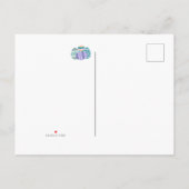 Frohe Ostern - Osterei mit Magnolien Ankündigungspostkarte (Rückseite)