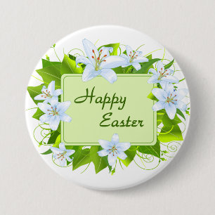 Frohe Ostern, Osterglocken Button