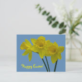 "Frohe Ostern" Osterglocken-Grußkarte Postkarte (Stehend Vorderseite)