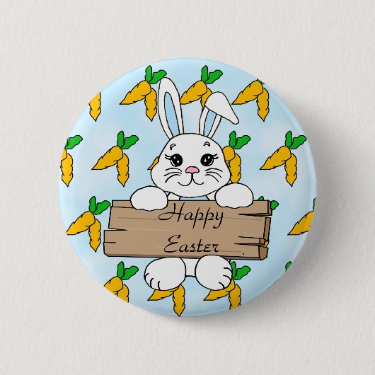Frohe Ostern, Osterhase Button (Vorderseite)
