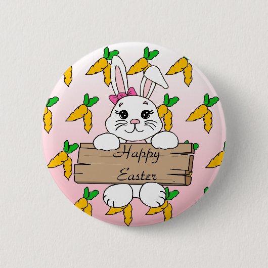 Frohe Ostern, Osterhase Button (Vorderseite)