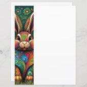 Frohe Ostern - Osterhase in Blumen 2 (Vorne/Hinten)