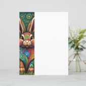 Frohe Ostern - Osterhase in Blumen 2 (Stehend Vorderseite)