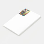 Frohe Ostern - Osterhase in Blumen Post-it Klebezettel (angewinkelt)