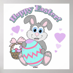 Frohe Ostern! Osterhase Poster