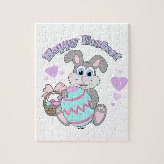 Frohe Ostern! Osterhase Puzzle (Vertikal)