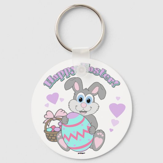 Frohe Ostern! Osterhase Schlüsselanhänger (Vorderseite)