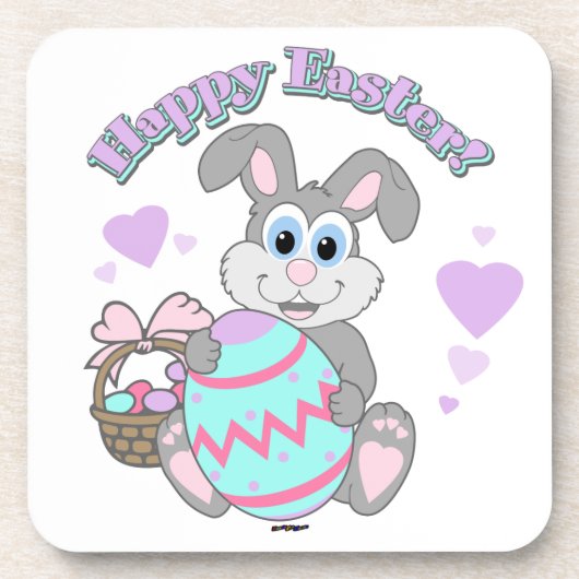 Frohe Ostern! Osterhase Untersetzer (Vorderseite)