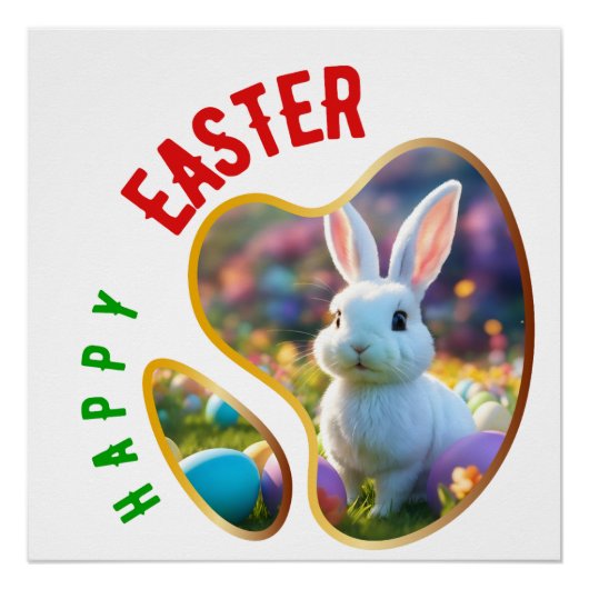 Frohe Ostern - Osterinsel Poster (Vorderseite)