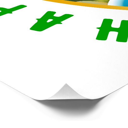 Frohe Ostern - Osterinsel Poster (Ecke)