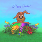 Frohe Ostern! Osterkaninchen Aufkleber (Vorderseite)