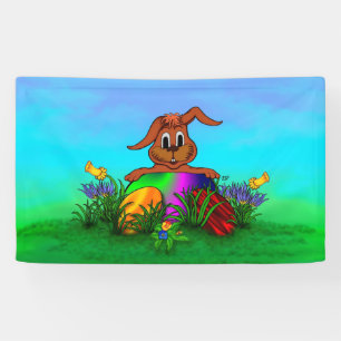 Frohe Ostern! Osterkaninchen Banner
