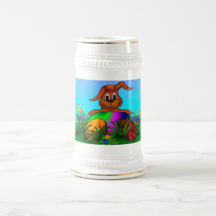 Frohe Ostern! Osterkaninchen Bierglas