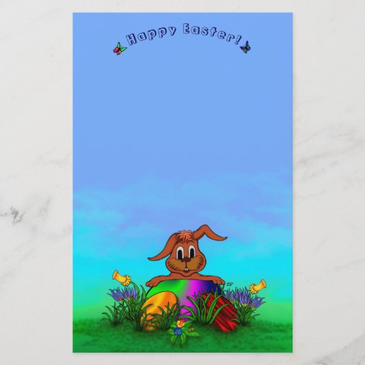 Frohe Ostern! Osterkaninchen Briefpapier (Vorderseite)