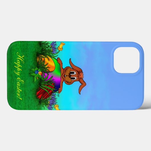 Frohe Ostern! Osterkaninchen Case-Mate iPhone Hülle (Rückseite (Horizontal))