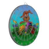 Frohe Ostern! Osterkaninchen Dartscheibe (Vorderseite Links)