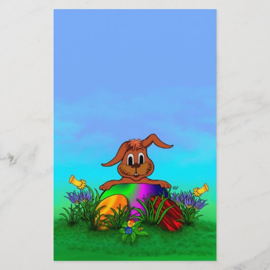 Frohe Ostern! Osterkaninchen Flyer (Hinten)