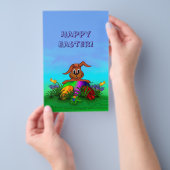 Frohe Ostern! Osterkaninchen Flyer (Handgriff)