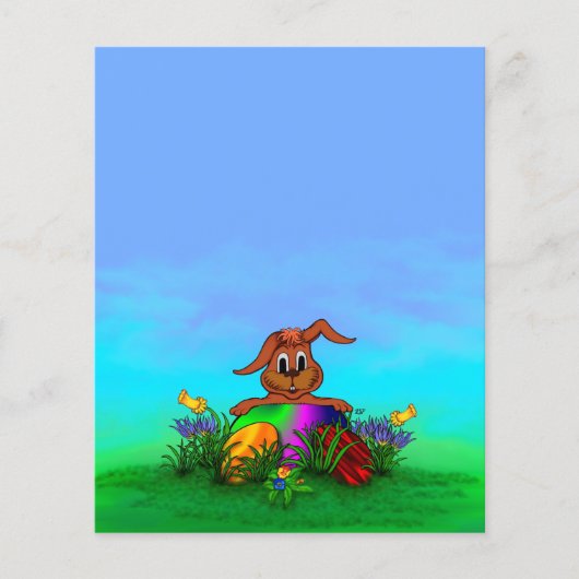 Frohe Ostern! Osterkaninchen Flyer (Vorne)
