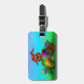 Frohe Ostern! Osterkaninchen Gepäckanhänger (Vorderseite vertikal)