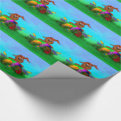 Frohe Ostern! Osterkaninchen Geschenkpapier (Ecke)