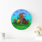 Frohe Ostern! Osterkaninchen Große Wanduhr (Zuhause)