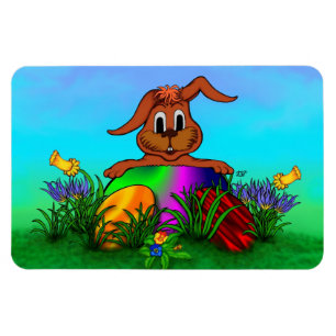Frohe Ostern! Osterkaninchen Magnet