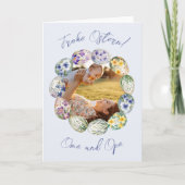 Frohe Ostern Osterkar Karte (Vorderseite)