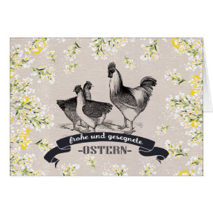 Frohe Ostern. Osterkarte auf Deutsch