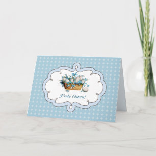 Frohe Ostern. Osterkarte auf Deutsch Feiertagskarte