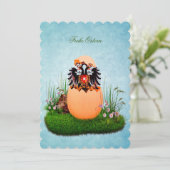 "Frohe Ostern" österreichisches Reichwappen Feiertagskarte (Stehend Vorderseite)