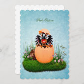 "Frohe Ostern" österreichisches Reichwappen Feiertagskarte (Vorne/Hinten)