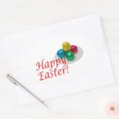 Frohe Ostern Ovaler Aufkleber (Umschlag)
