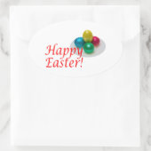Frohe Ostern Ovaler Aufkleber (Tasche)