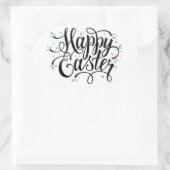 Frohe Ostern Ovaler Aufkleber (Tasche)