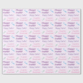 Frohe Ostern! Pastel Oaster Theme Typografie Geschenkpapier (Flach)