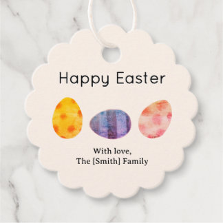 Frohe Ostern Pastell-Eier Benutzerdefinierte Famil Geschenkanhänger