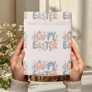 Frohe Ostern Pastell-Geschenkpapier Geschenkpapier