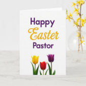 Frohe Ostern Pastor Karte (Gelbe Blume)