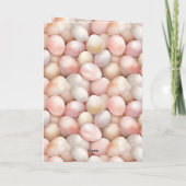 Frohe Ostern Pfirsich Rosa Eier Karte (Rückseite)