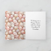 Frohe Ostern Pfirsich Rosa Eier Karte (Innenseite)