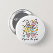 Frohe Ostern Physiotherapie Pt Therapeut Hase E Button (Vorne & Hinten)